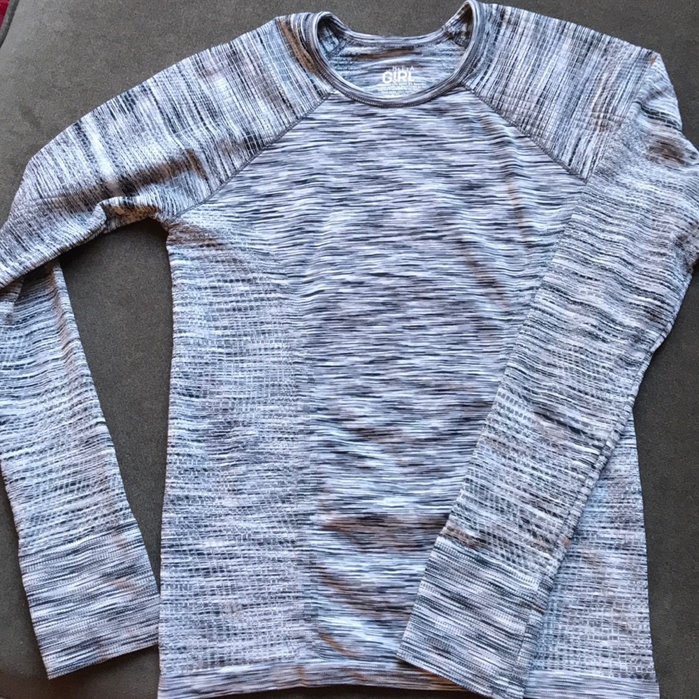 Athleta Girl size M 8/10 long sleeve gray shirt